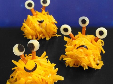 Image for Mini Monster Cheese Balls for Halloween with Video Tutorial