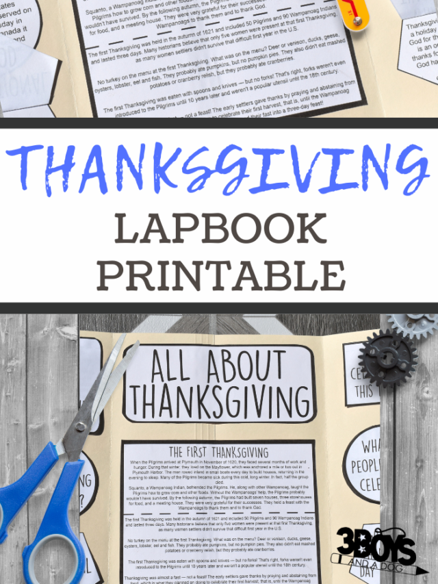 Printable Thanksgiving Lapbook