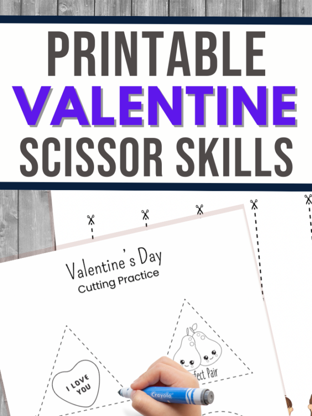 Valentine Cutting Worksheets