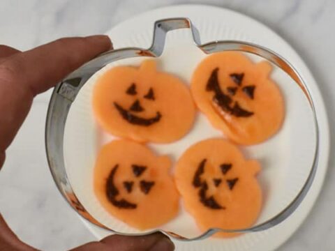 Image for Halloween Fruit - Cantaloupe Pumpkins