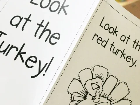 Image for Free Printable Thanksgiving Emergent Reader