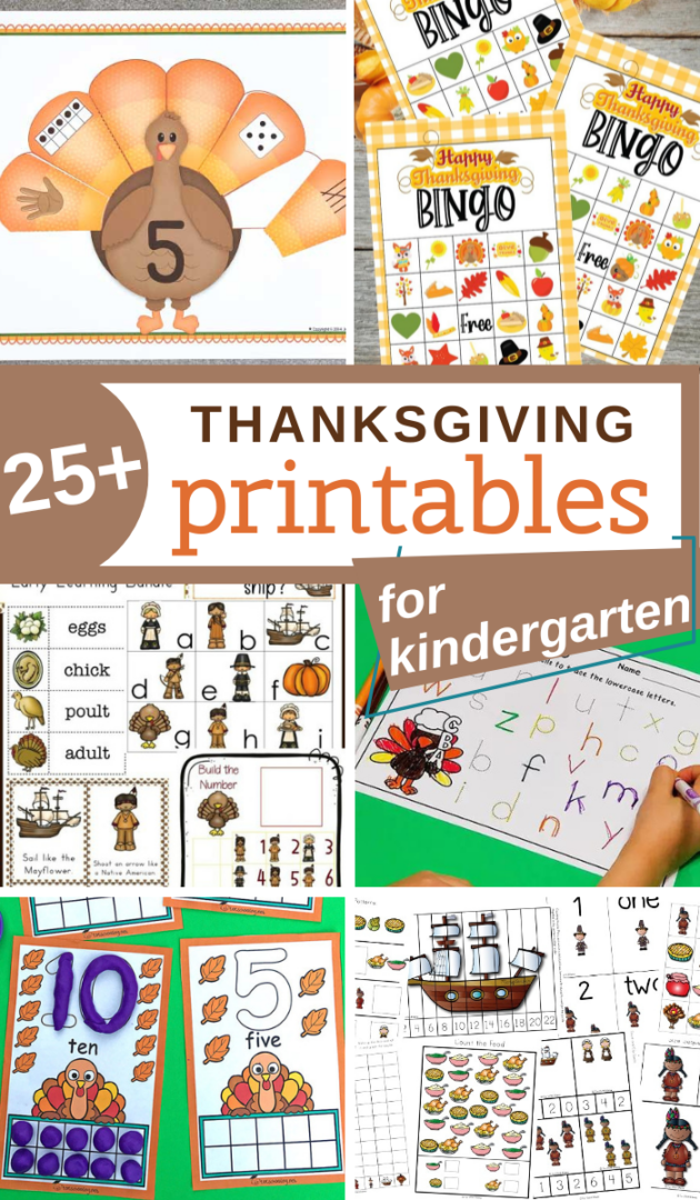 Thanksgiving Printables for Kindergarten - 3 Boys and a Dog