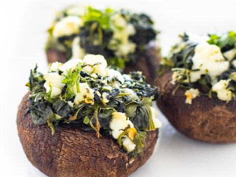 Image for Healthy Spinach Stuffed Mushrooms Recipe