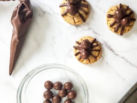 Image for Easy Peanut Butter Spider Cookies for Halloween