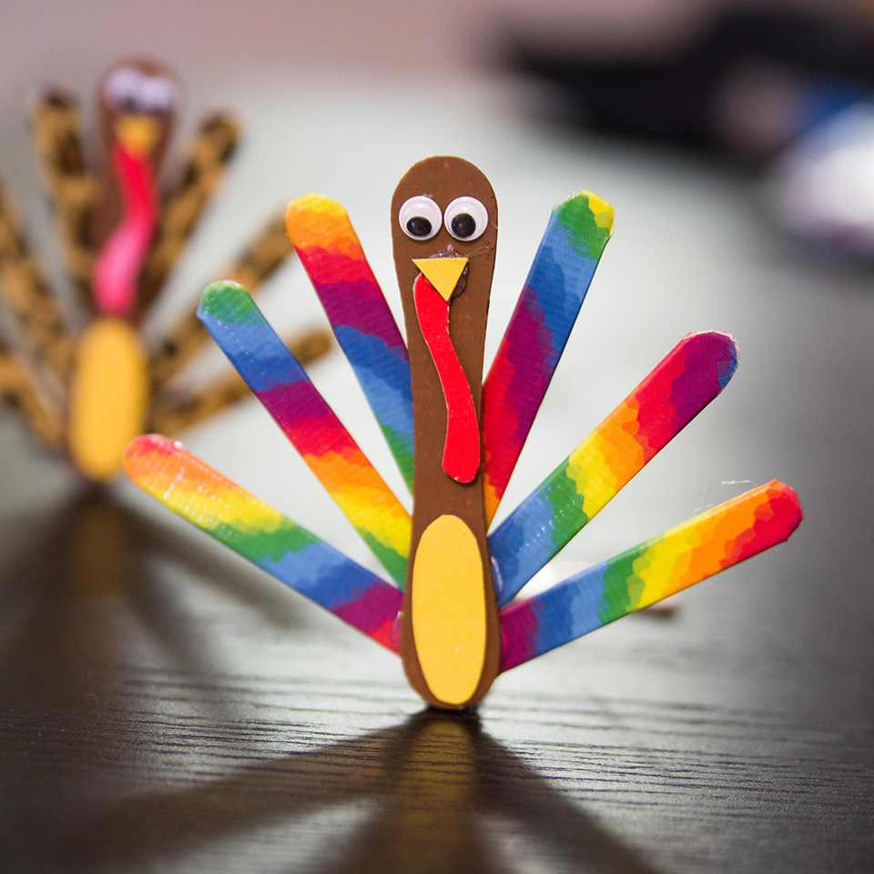 Image for Thanksgiving Popsicle Stick Turkey Craft
