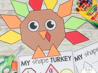 Image for Easy Printable Shape Turkey Craft for Thanksgiving