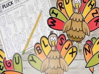 Image for Turkey Letter Match Thanksgiving Literacy Activity