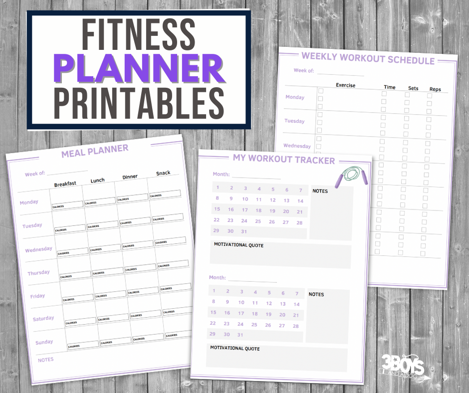 Fitness Planner - 3 Boys and a Dog