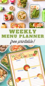 What's Cooking Menu Planner Printable - 3 Boys and a Dog