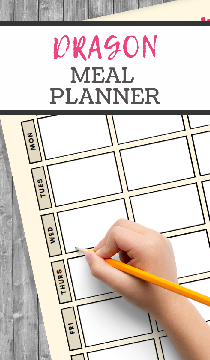 Dragon Menu Planner Shopping List 3 Boys And A Dog Dragon menu planner shopping list 3 boys and a dog