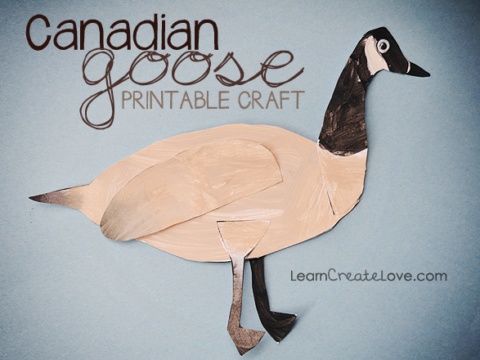 Image for Canada Goose Printable Craft