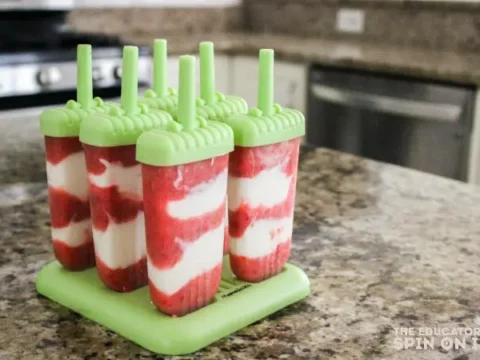 Image for Cat in the Hat inspired 2 Ingredient Popsicles