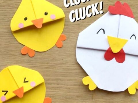 Image for Easter Chick Bookmark Designs – Easy Paper Crafts!