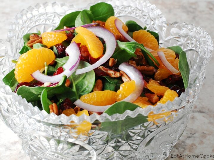 Image for Cranberry, Pecan, Mandarin Spinach Salad with Raspberry Vinaigrette