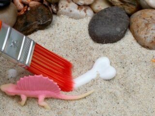 Image for Digging for Dinosaur Sensory Bin for Toddlers