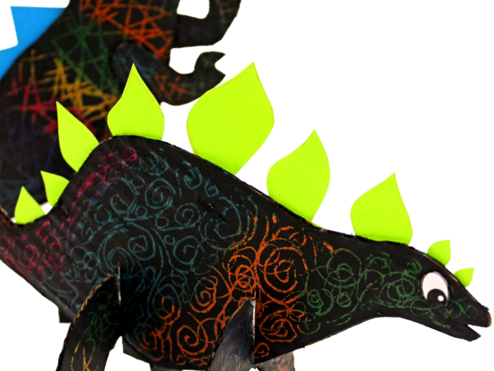 Image for DIY Scratch Art Dinosaur Craft