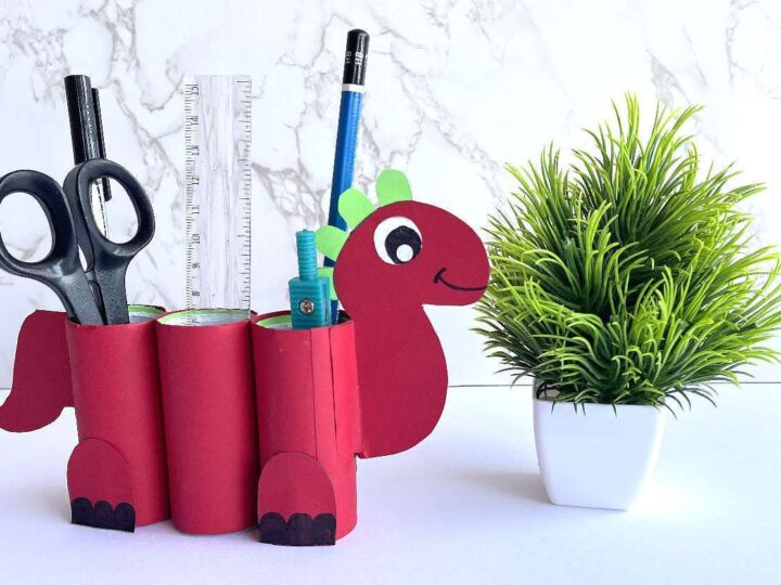 Image for Easy and Colorful Dinosaur Craft - Use as Decor, Pencil Holder or More!