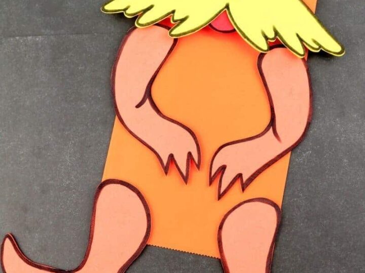 Image for The Lorax Paper Bag Puppet and Free Printable