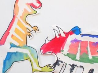 Image for Tape Resist Dinosaur Bone Art 