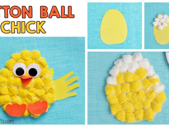 Image for Cotton Ball Handprint Chick Craft For Kids
