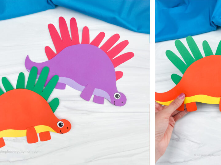 Image for Stegosaurus Handprint Craft For Kids [Free Template]