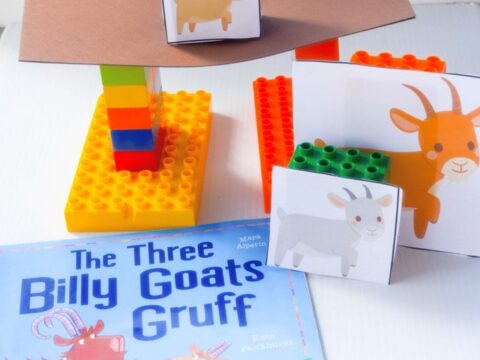 Image for The Three Billy Goats Gruff STEAM Bridge Building Activity for Kids