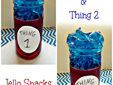 Image for Dr. Seuss Snack Idea: Thing 1 and Thing 2 Jello Snack for Kids