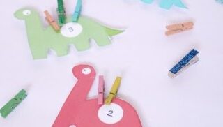 Image for Clothespin Dinosaur Counting Math Printable