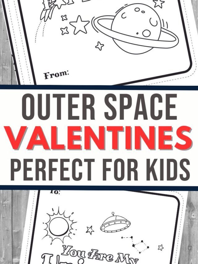Outer Space Valentine Cards Printable