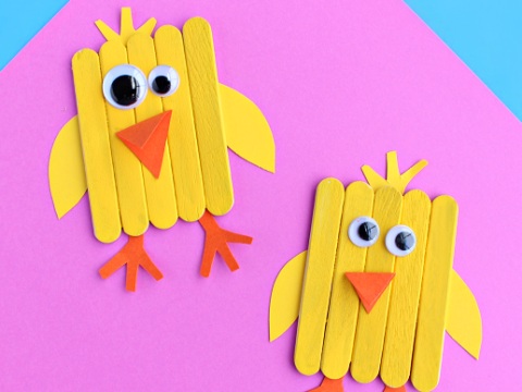 Image for Mini Popsicle Stick Chicks (Kids Craft)