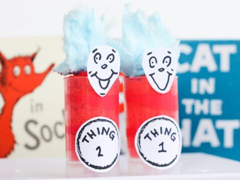 Image for Make these Thing 1 and Thing 2 Dr. Seuss cupcakes!