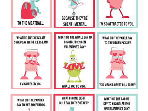 Image for Free Kids Printable Robot Valentines and Lunchbox Jokes
