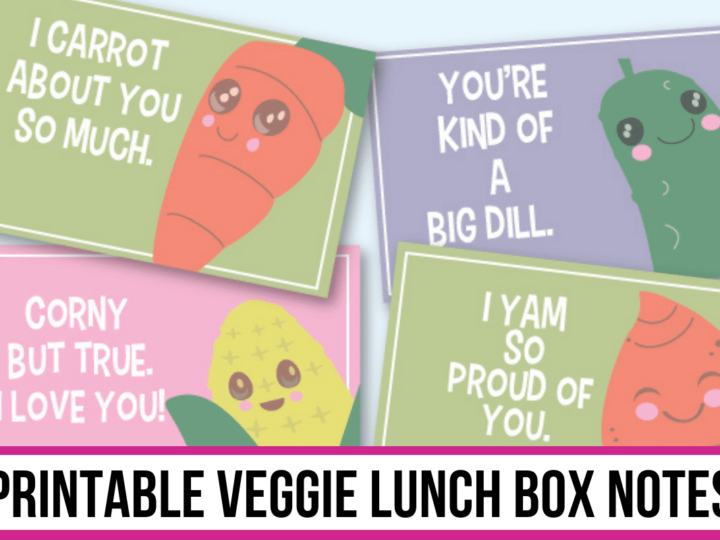 Image for Free Printable Veggie Lunch Box Notes