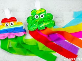 Image for Scrape Painting Shamrock Windsock Craft