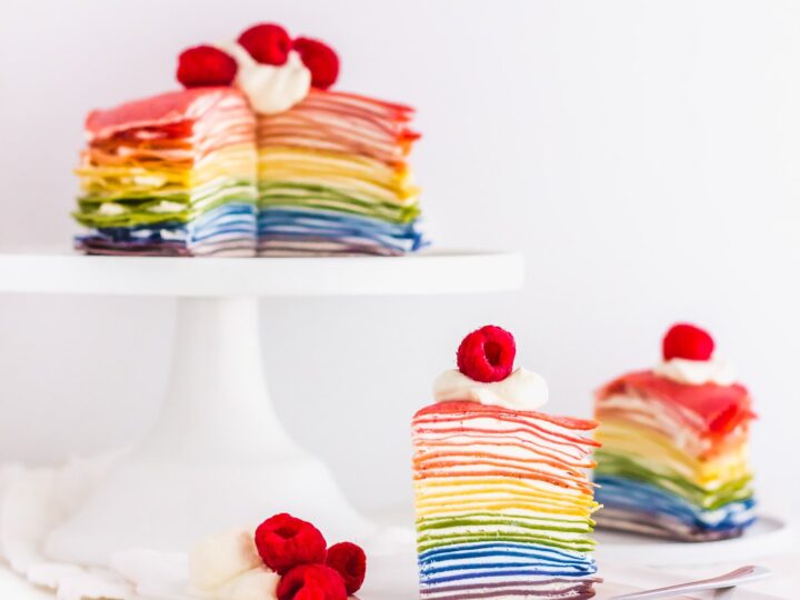 Image for All-Natural Rainbow Mille Crepe Cake