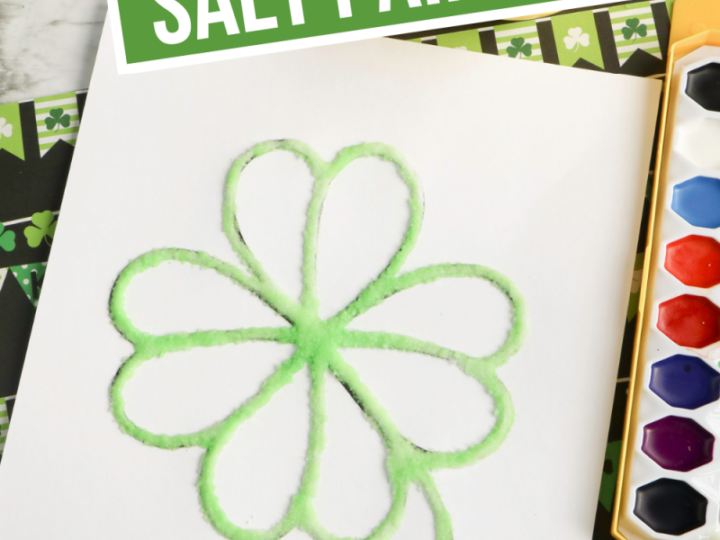 Image for Shamrock Raised Salt Painting Craft For St. Patrick's Day