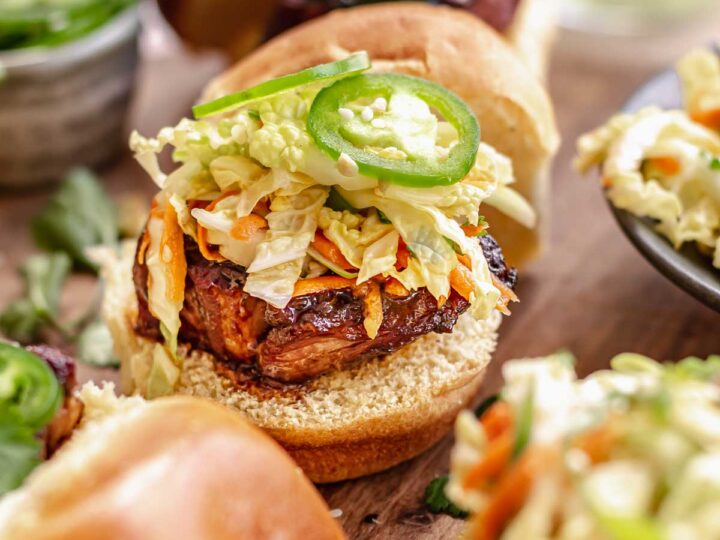 Image for Braised Pork Belly Sliders with Asian Slaw
