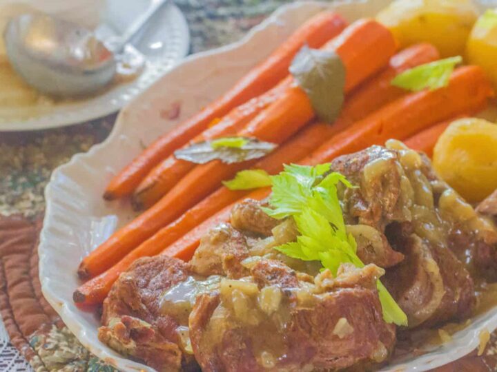 Image for Skillet Braised Country-Style Rib Dinner with Onion Gravy