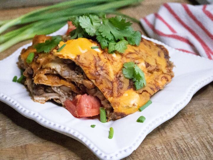Image for Easy Pulled Pork Enchiladas Casserole Recipe