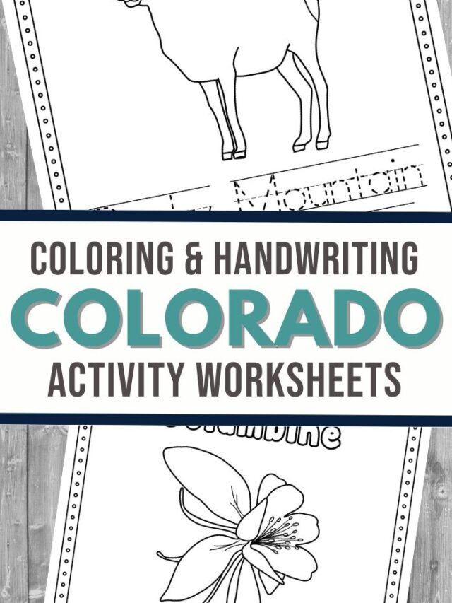 Colorado Coloring and Handwriting Worksheets