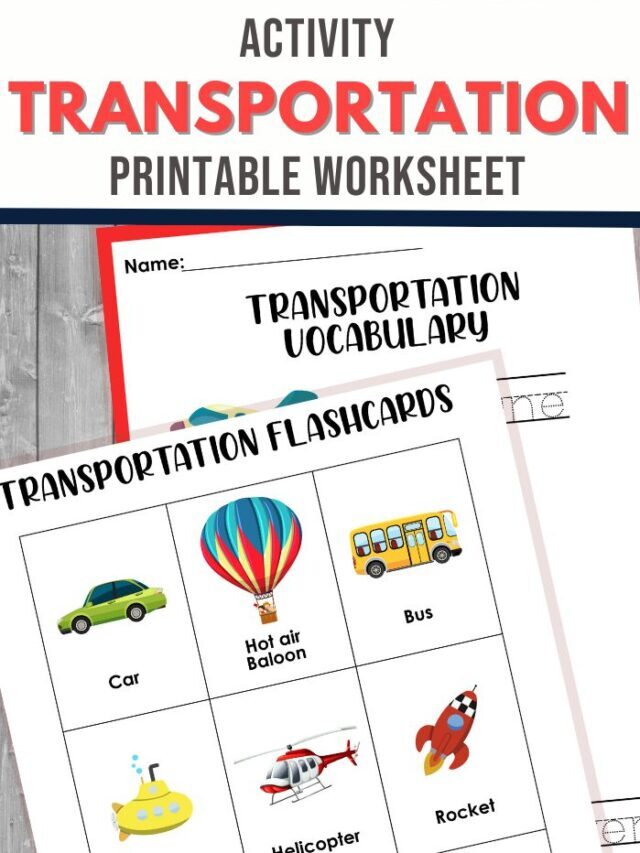 Transportation Printable Worksheets