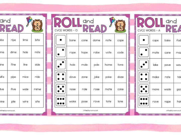 Image for Roll and Read Cvce Word Worksheets (Free Printable)