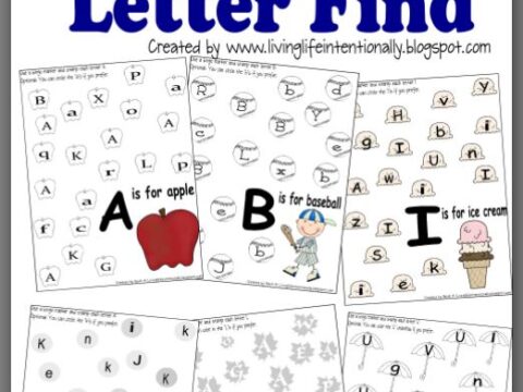 Image for Free Instant Download: Complete A to Z Letter Find Worksheet Packet (27-Pages)