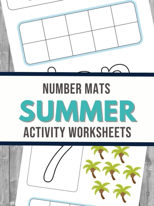 Summer Number Playdough Mats