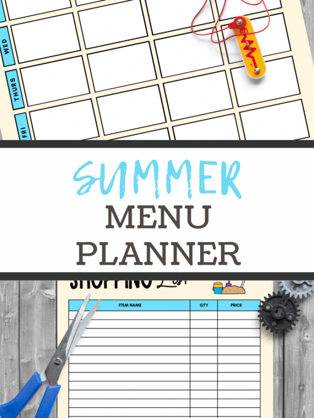 Summer Themed Menu and Shopping List