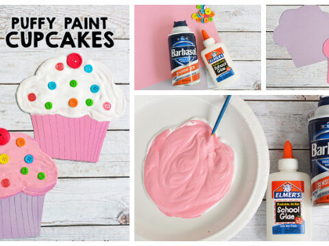 Image for Puffy Paint Cupcake Craft For Kids