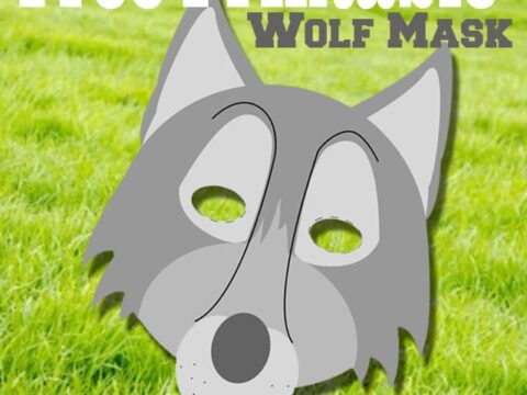 Image for Free Printable Wolf Mask Template