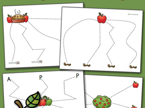 Image for Apple Cutting Practice Pages