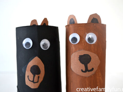 Image for Cardboard Tube Bear Craft