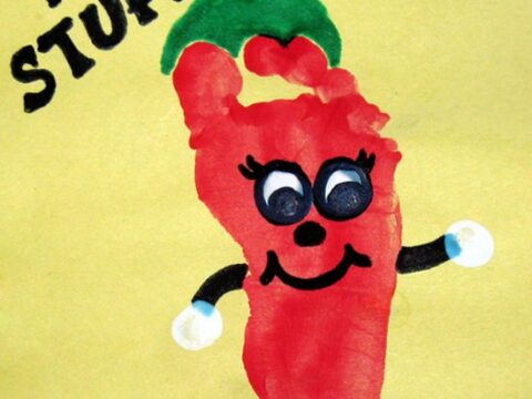 Image for Footprint Chili Pepper Craft for Kids